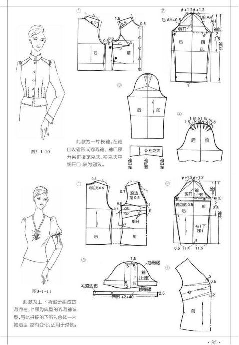 泡泡袖CAD制版图图片