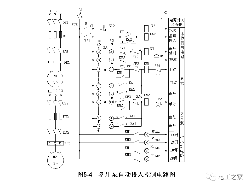 锅炉循环泵接线图图片