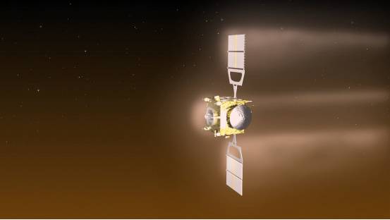 展现了2014年6月和7月在金星大气层进行气动减速的金星快车探测器