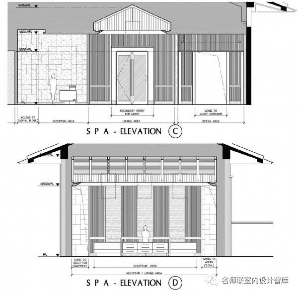 hba武漢碧桂園鳳凰希爾頓酒店二期別墅spa設計方案cad施工圖物料書