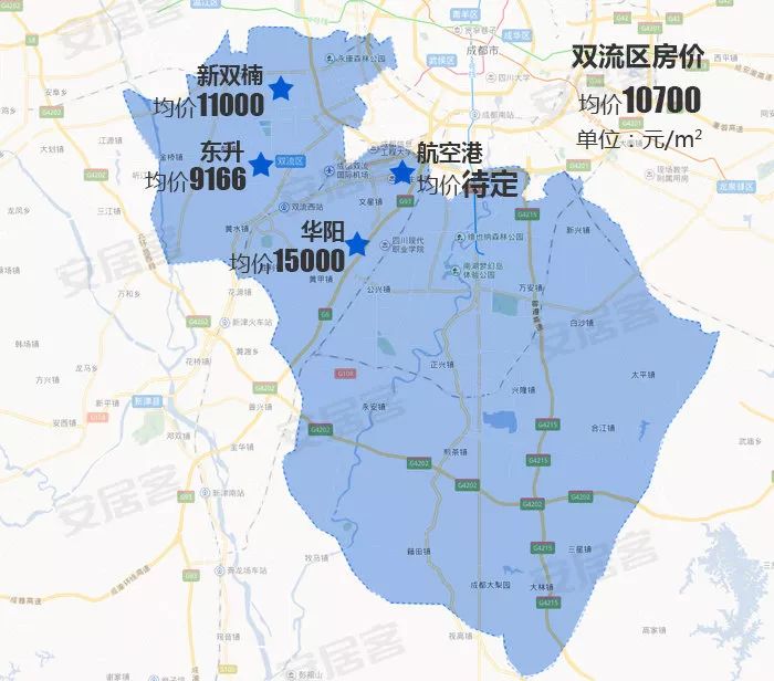 9月成都區域房價地圖曝光,買套90㎡房總價分別要多少?