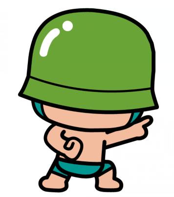 戴绿头盔的小兵表情包图片
