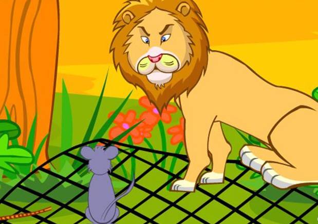 狮子不尊重小老鼠,但最后还是小老鼠救了他,老鼠虽小,也有自己的长处