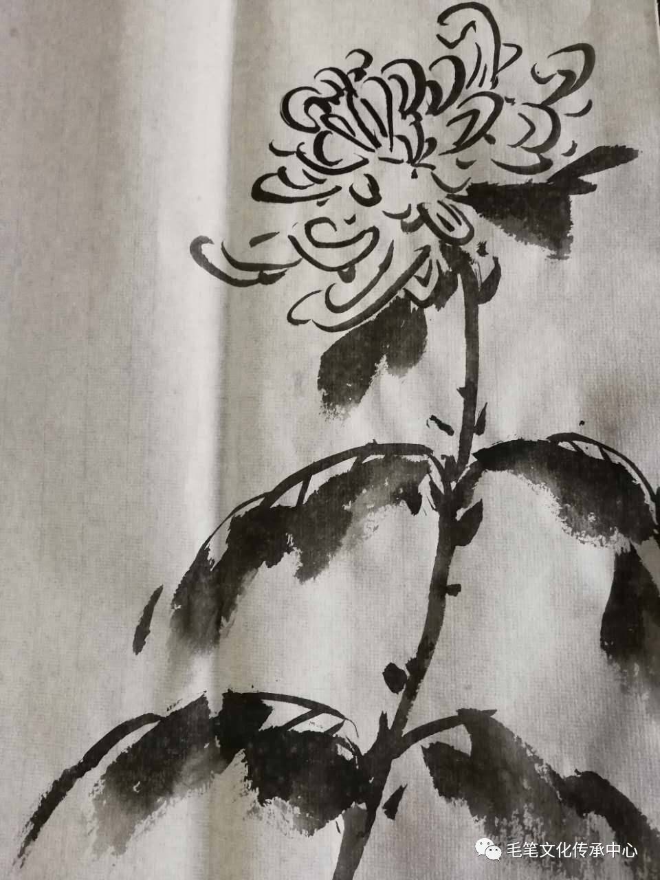 【国画】赵晓照一写意菊花(叶子的画法)