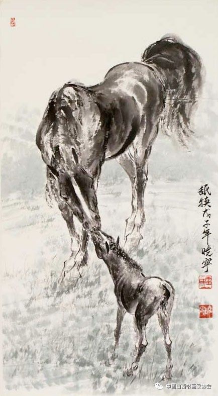 教育家,理論家,畫家劉汝醴教授(徐悲鴻學生),與當代藝術大師亞明先生