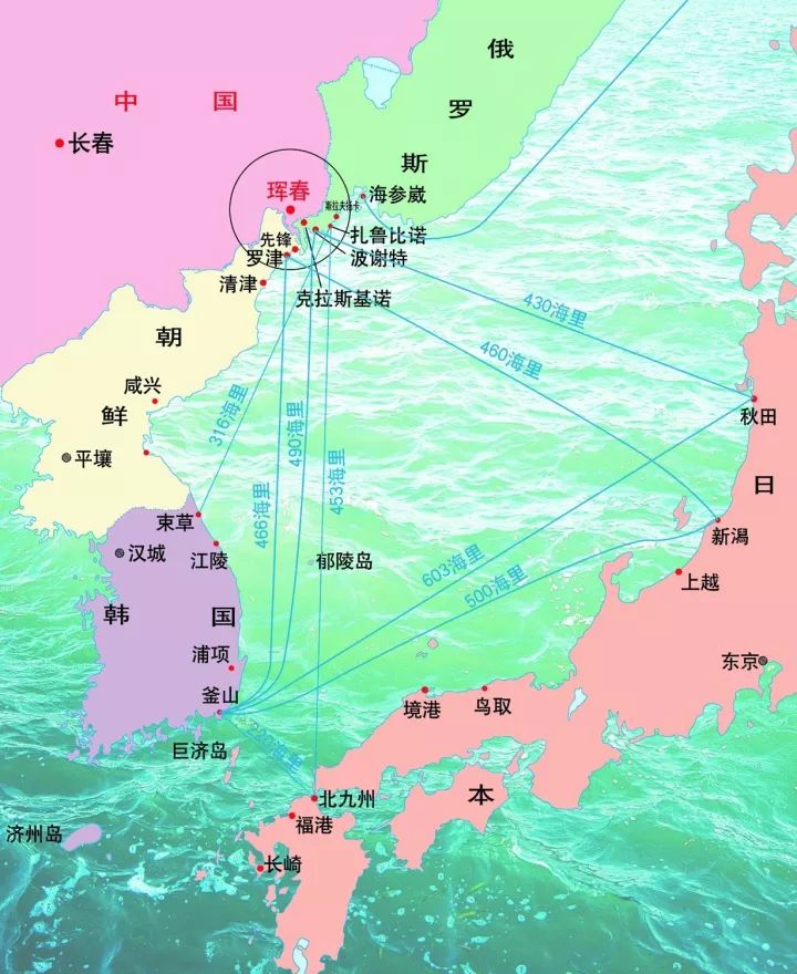 中朝俄交界高清地图图片