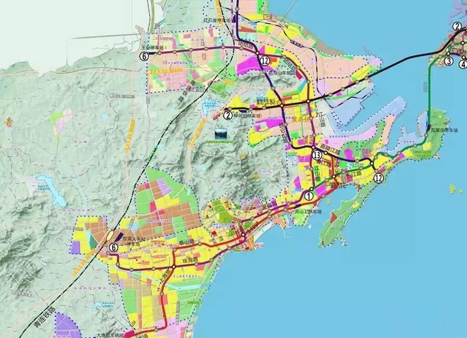 黄岛13号地铁线路图图片