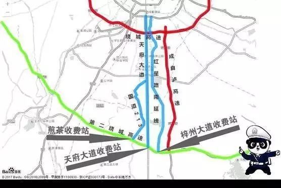 梓州大道南延线线路图图片