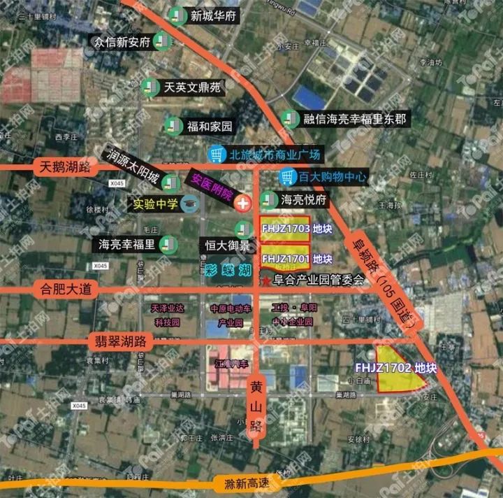 29,阜阳市国土资源局再次挂出3宗商住用地,均位于阜合产业园,总出让