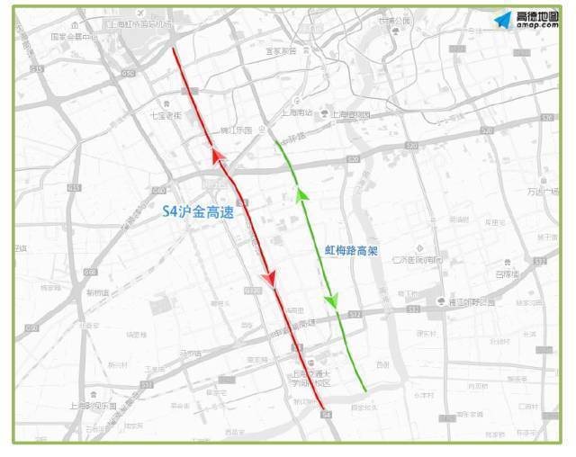 可作为s4沪金高速拥堵路段的备选绕行线路