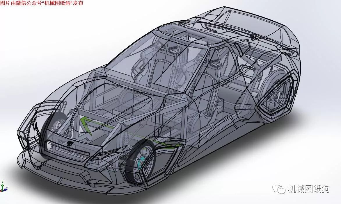 【汽車轎車】概念跑車mustafa avdan框架模型3d圖紙 solidworks設計