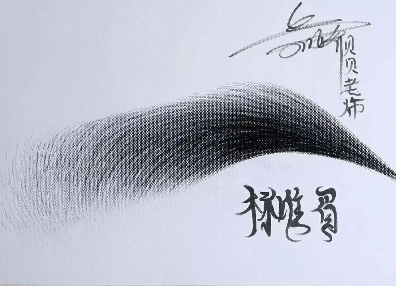 李雪娇(贝贝)老师画的四大眉毛素描由浅入深,从简到繁,促进创作者眼睛