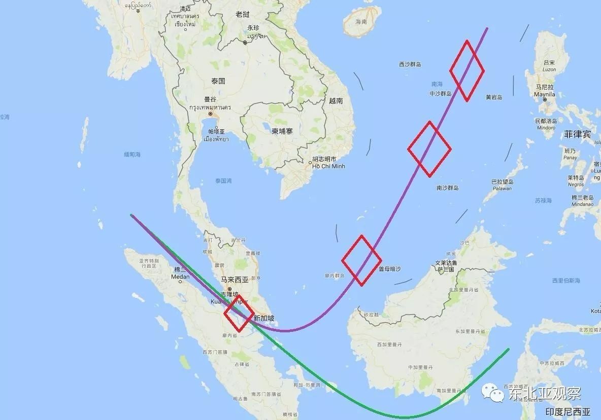 马六甲海峡连接图片