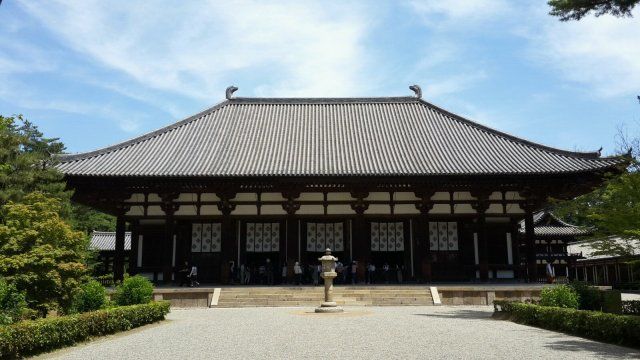 圖為鑑真主持修建的唐招提寺