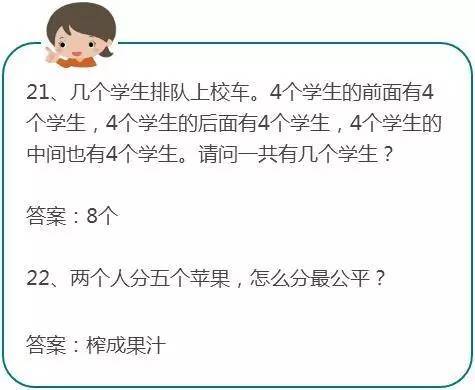 腦筋急轉彎讓孩子愛上數學你知道這些題的答案嗎