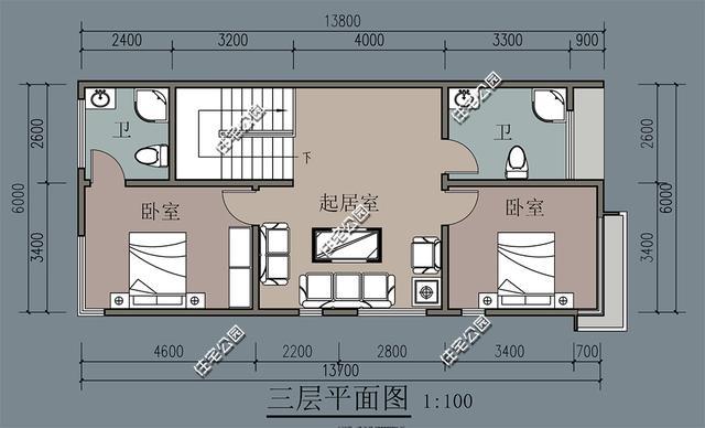 6x12米农村自建房图纸图片