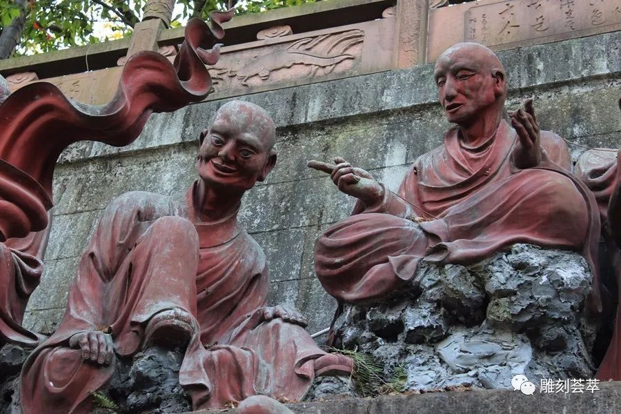 遊覽四川綿陽的聖水寺雕塑藝術家李能勝的五百羅漢