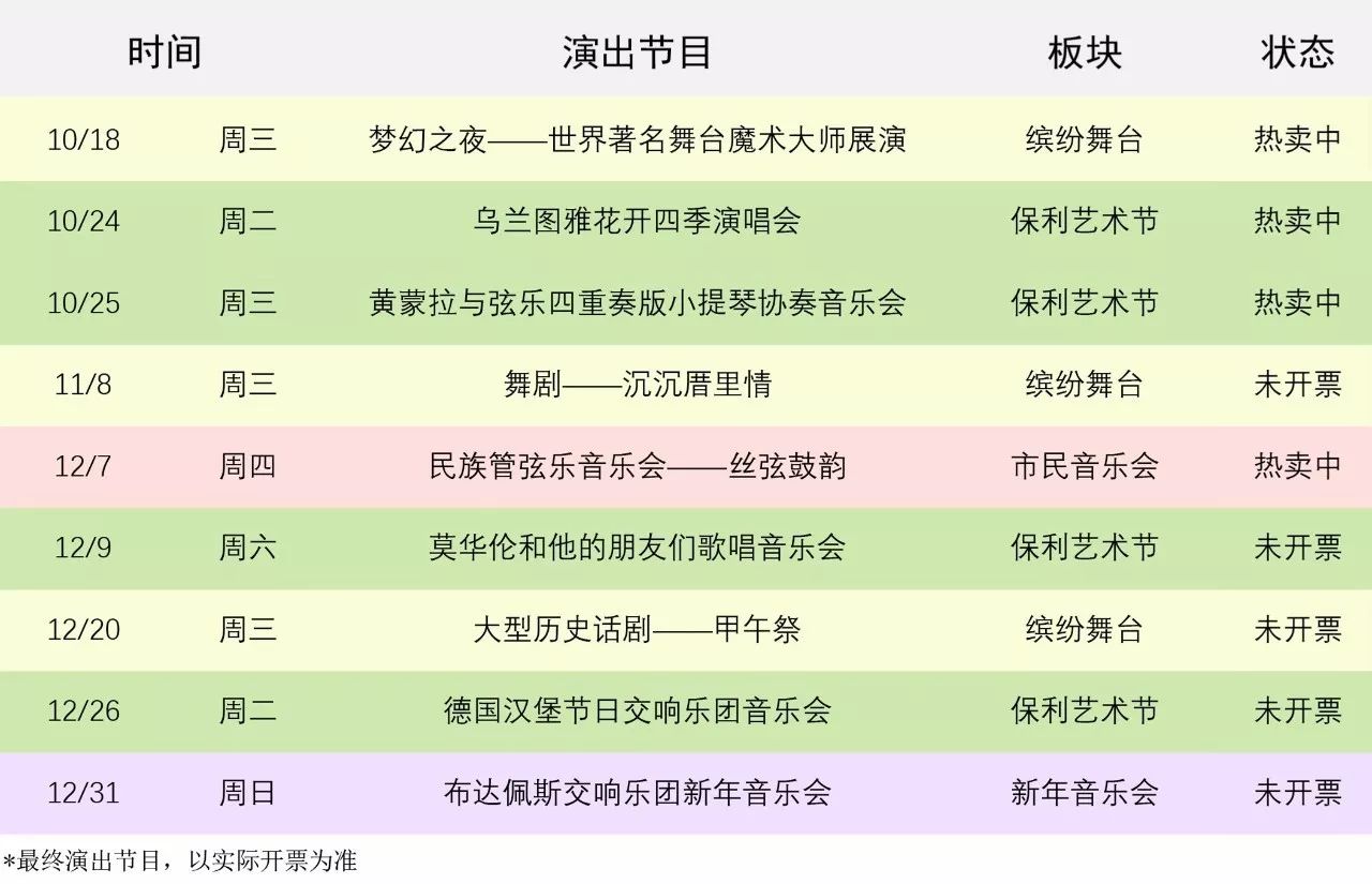 诸暨西施大剧院节目表图片