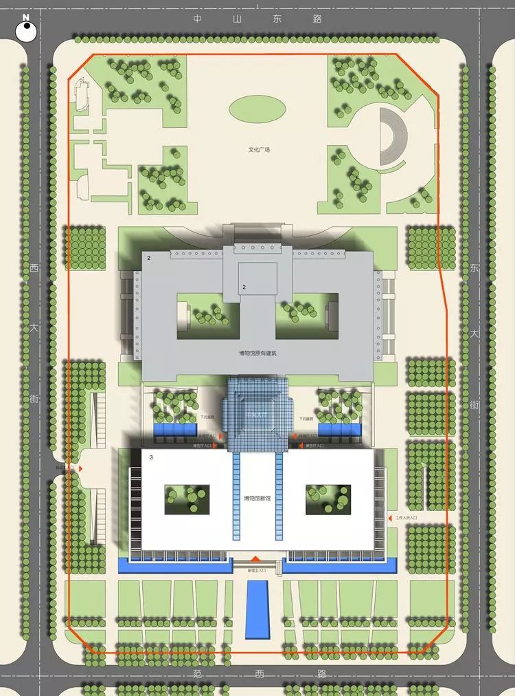 总平面图项目名称:河北博物馆新馆建筑师:郭卫兵项目地点:中国,河北