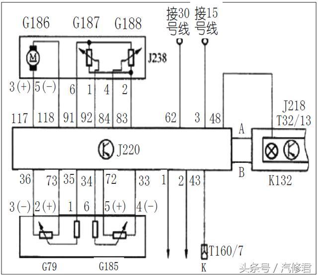 节气门六根线线路图图片