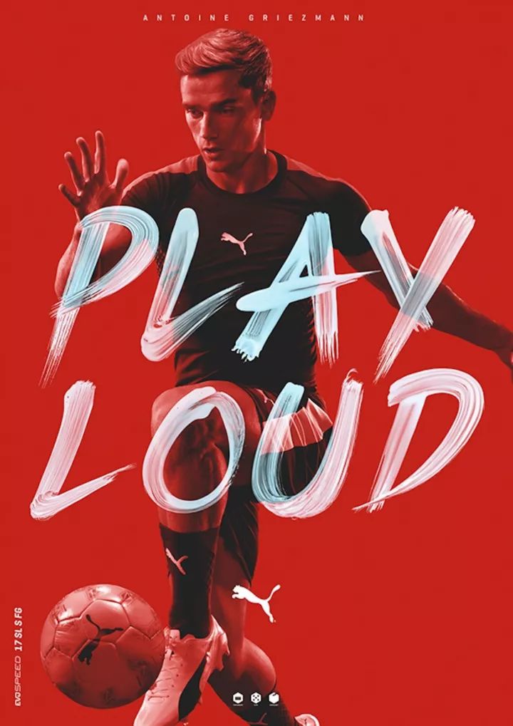 puma play loud 充满活力的彪马海报设计
