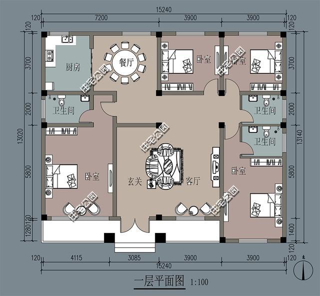 農村建平房,這個設計圖送你了