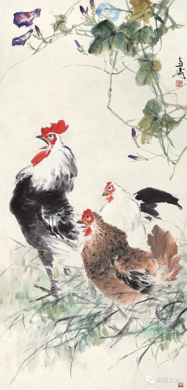 王雪涛画鸡精品30幅图片