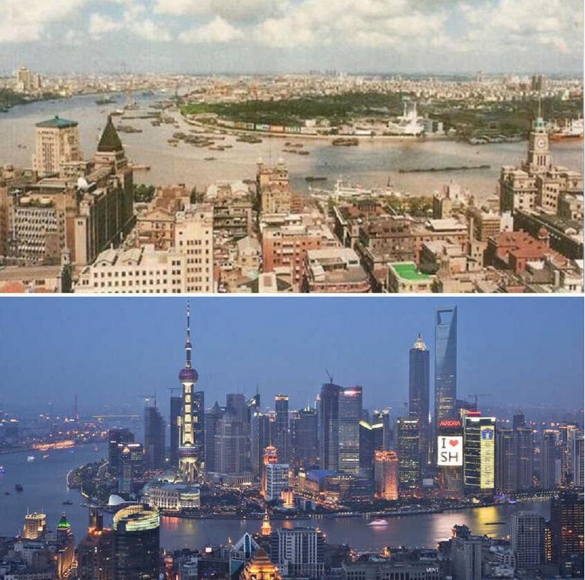 世界各大城市的今昔对比照,中国变化最大!