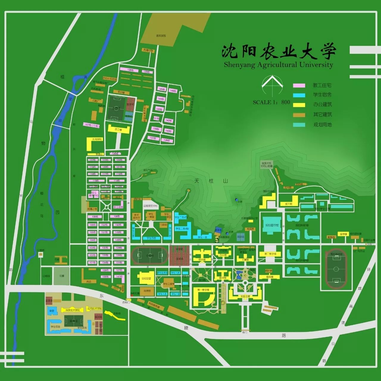 沈阳城市建设学院地图图片