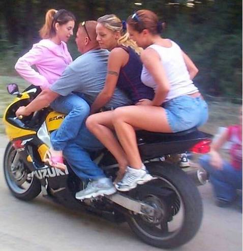 搞笑骑摩托车图片大全图片