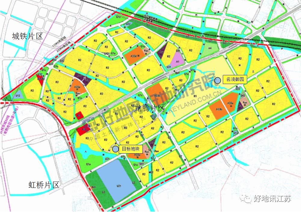 龍騰片區規劃圖龍騰片區位於常熟市沿通港路以北一帶,規劃區東至滬通