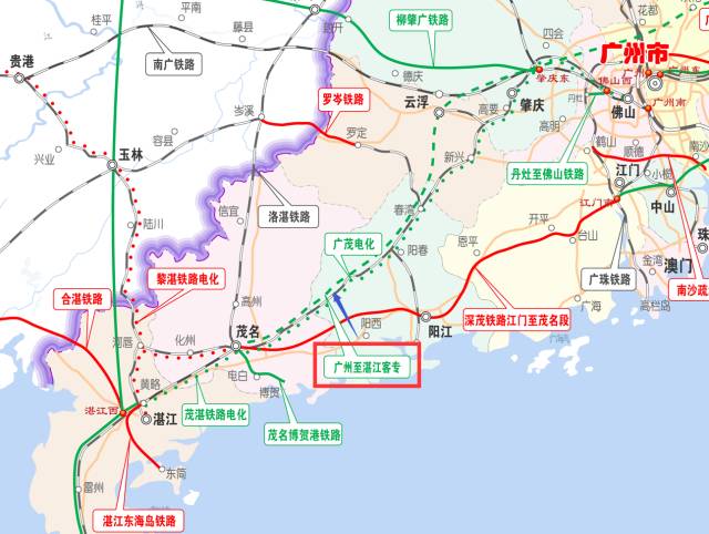广湛高铁线路图及站点图片