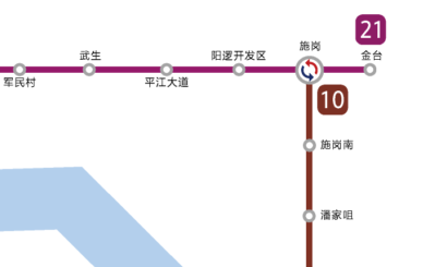 上面已经澄清,武汉轨道交通21号线主干的大部分区域并不在新洲