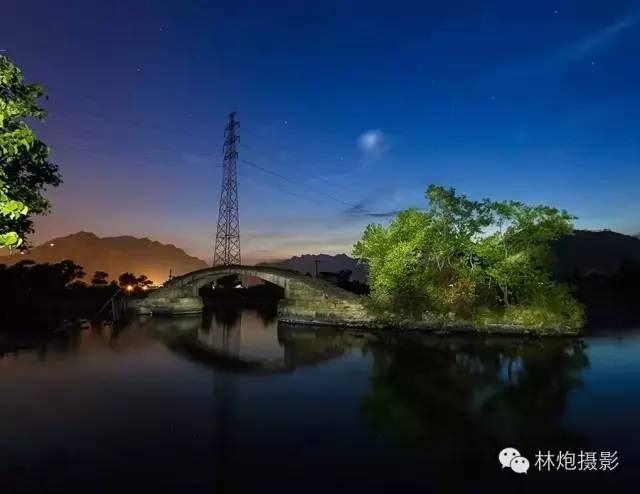 河夜幕下的鳌江鳌江之夜厚垟水乡夜景东塘河公园钱仓西浦古桥钱仓宝胜