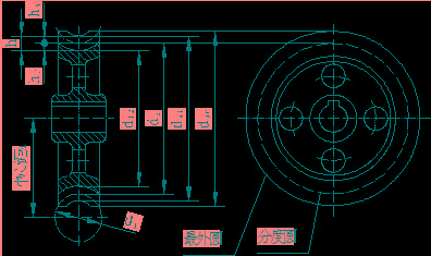 cad齿轮怎么画平面图图片