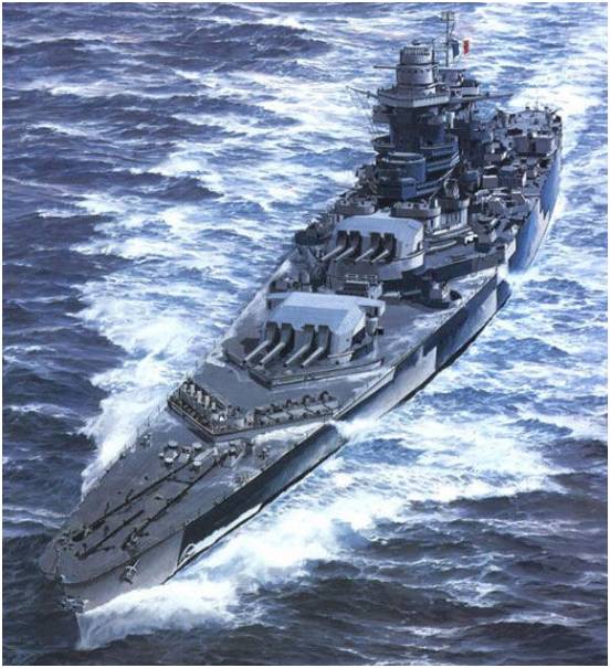 在以胡德号战列巡洋舰为首的英国舰队的炮击,4艘法国战列舰有3艘
