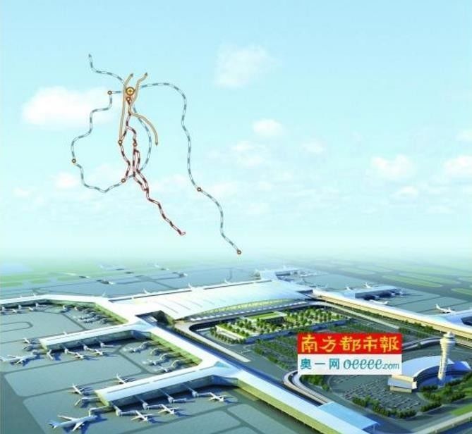 城事白雲機場t2航站樓擬明年2月投產附近規劃建高鐵站5條軌道穿插白雲