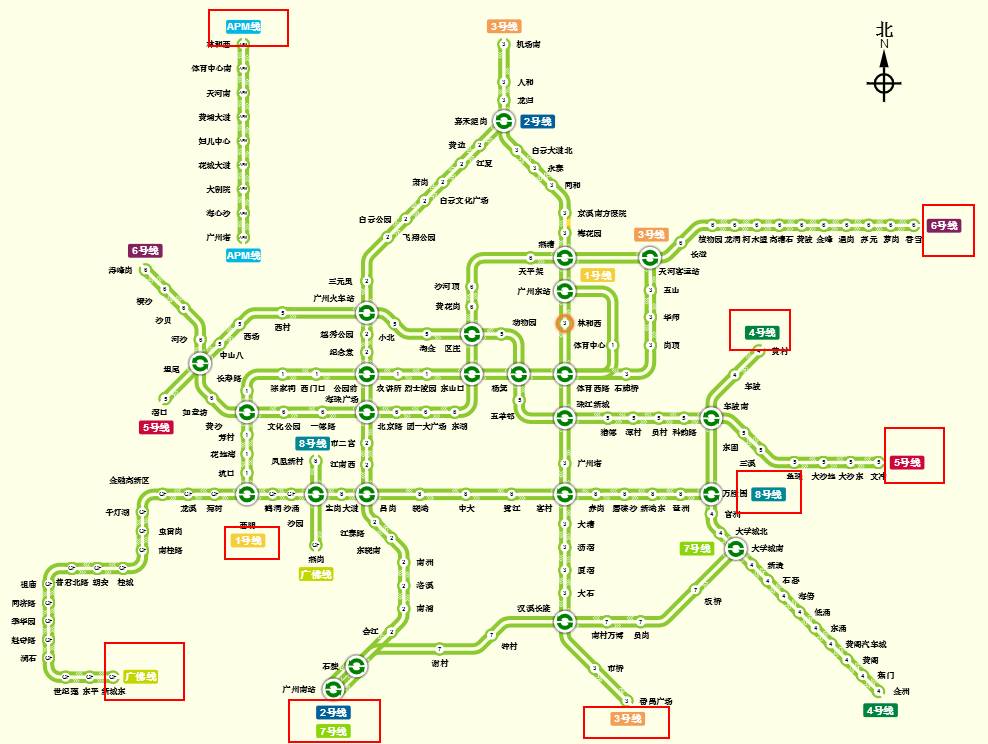 广州地铁规划图高清图片