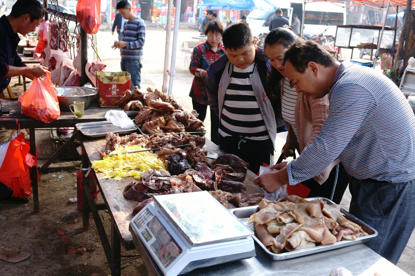 赶大集美食图片