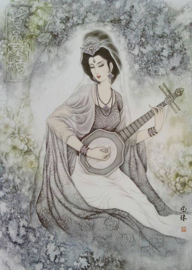 韩德珠仕女画图片