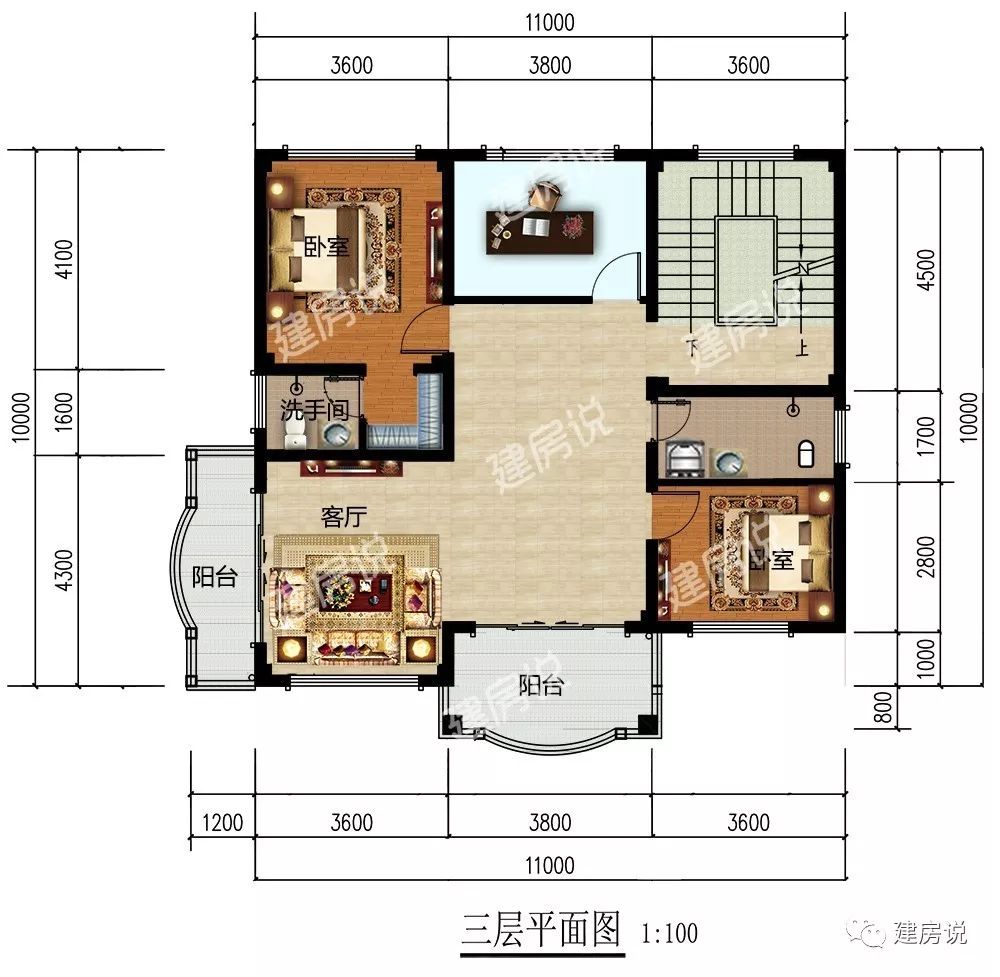 正方形地基房屋设计图图片