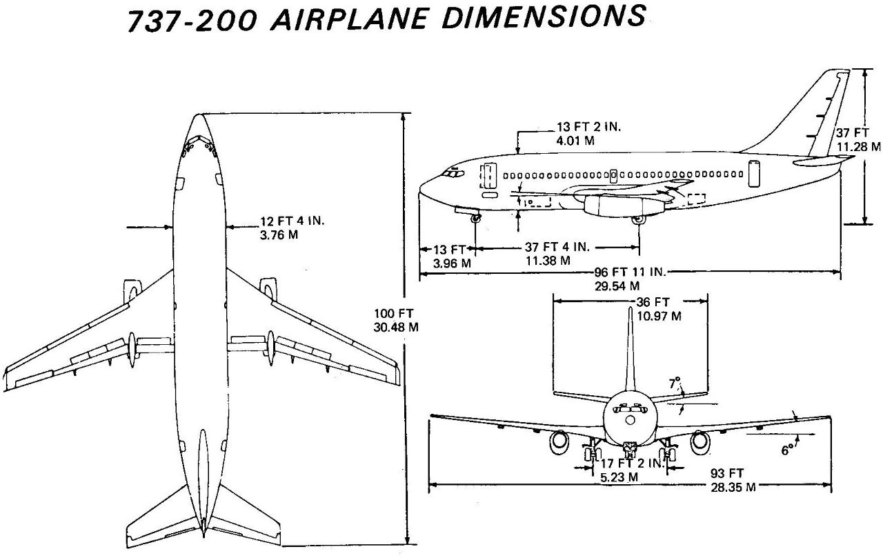 波音727三视图图片