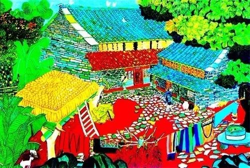 云南石林农民画图片