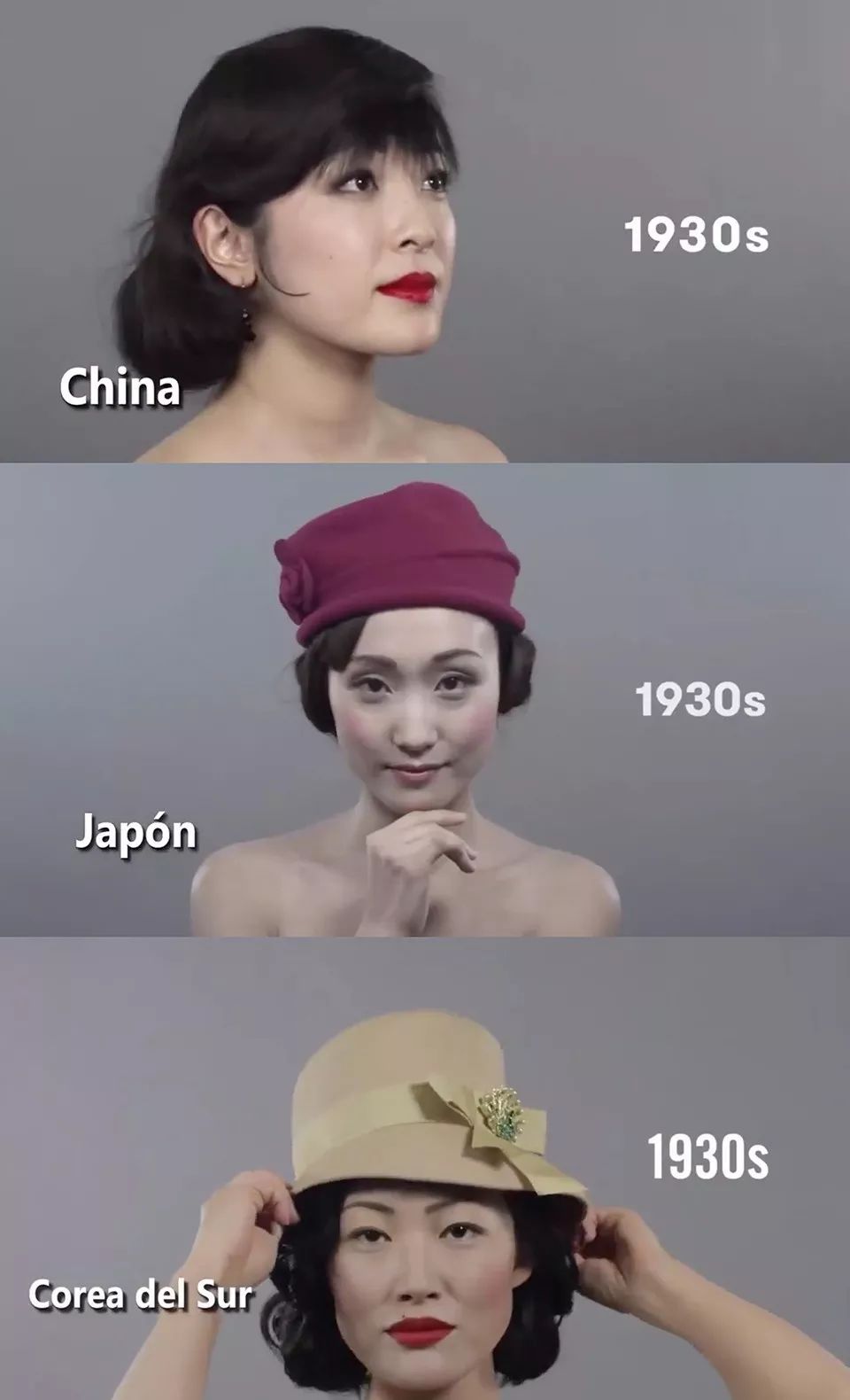100年,中日韩三国女性发型大pk!