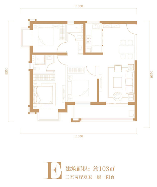 金地九樾户型图片