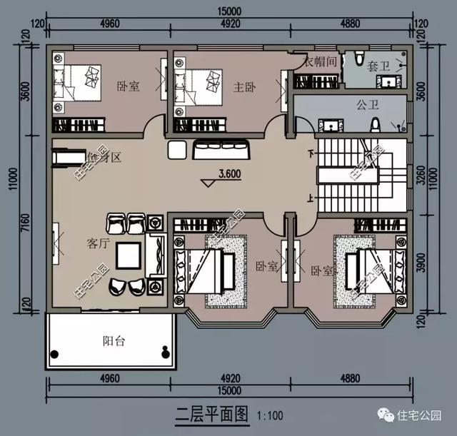 15x12米自建套房图纸图片