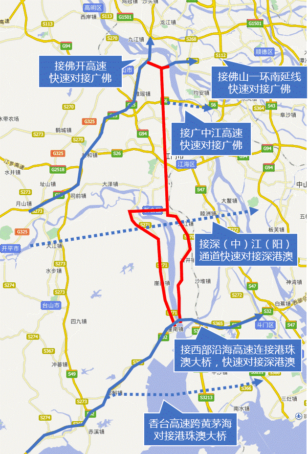 江门大道路线图图片
