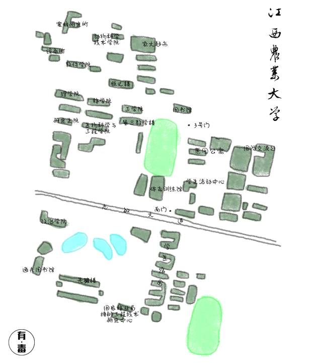 江西农业大学地图高清图片