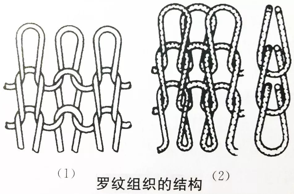 纬平针组织图图片