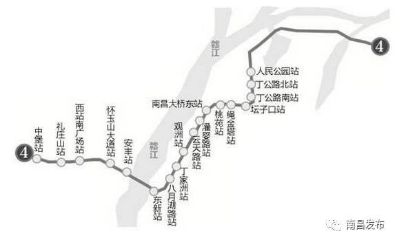 南昌四号线地铁线路图图片